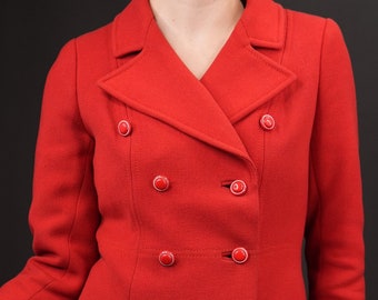 Luisa Spagnoli 1960s Vintage Coat in Red | Elegantia by Luisa Spagnoli