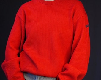 Paul&Shark Bright Red Sweater Vintage | Pure Virgin Wool | Made in Italy