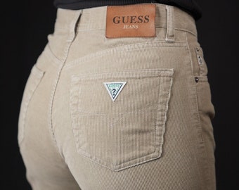 GUESS Vintage Corduroy Pants Straight-leg 90s | Made in Italy