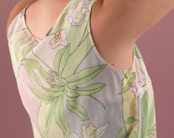 SPORTMAX SILK BLOUSE Vintage Secondhand Preloved Pre-owned Floral 