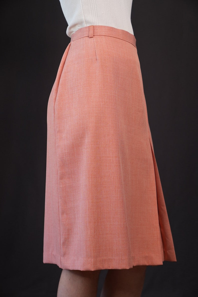 Peach colored Vintage Pencil Skirt 90s image 4