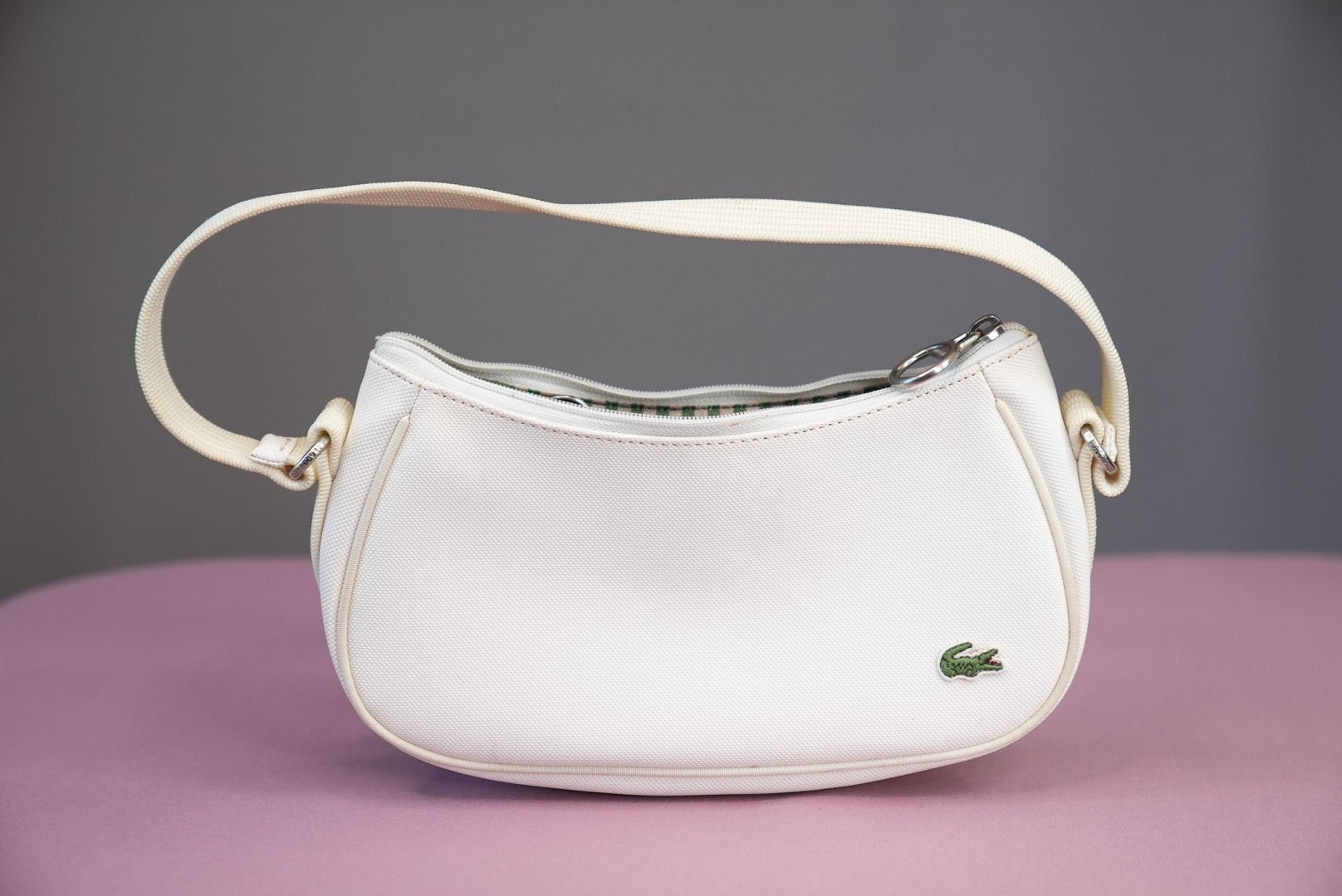 Lacoste Baguette Shoulder Bag Vintage 00s 90s in White Women s Small Vintage Bag Y2K Etsy