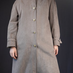 Micro Suede Coat with Alpaca Wool Lining Vintage, Made in West-Germany image 2