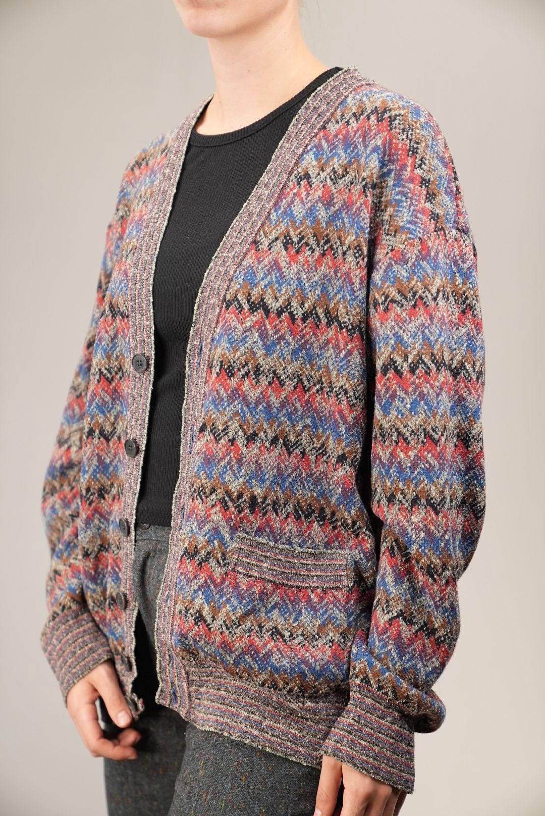 Missoni Vintage Cardigan With Chevron Pattern 90s Made in Italy - Etsy Missoni Vintage Cardigan With Chevron Pattern 90s Made in Italy - Etsy
