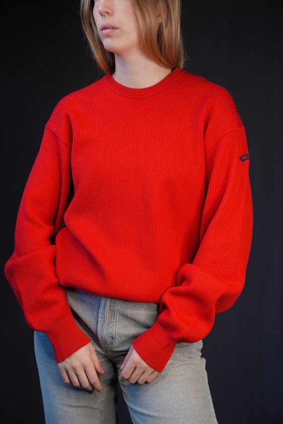 Paul&Shark Bright Red Sweater Vintage | Pure Virg… - image 1