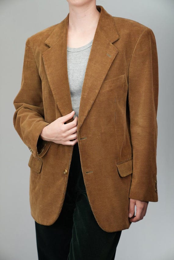 80s Valentino Corduroy Blazer in Cinnamon Brown | Vintage, Made in