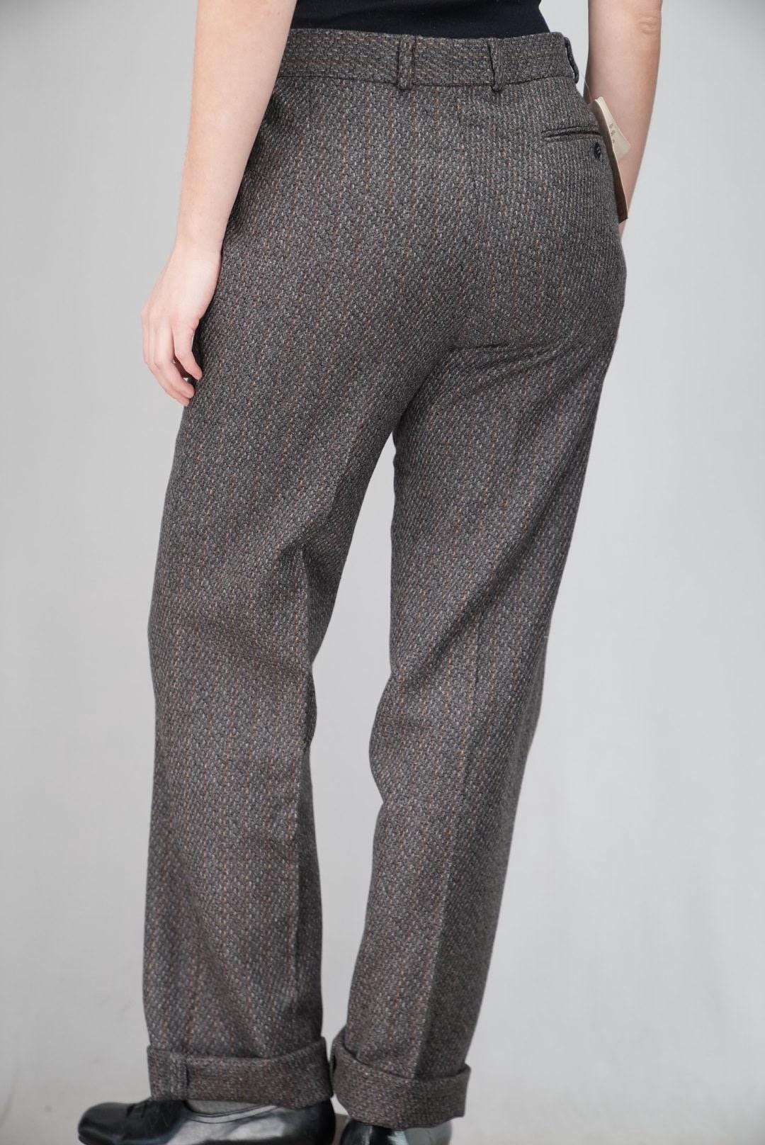 パンツ 70s 80s ITALY pure wool flannel trousers 70s 80s ITALY pure wool flannel trousers