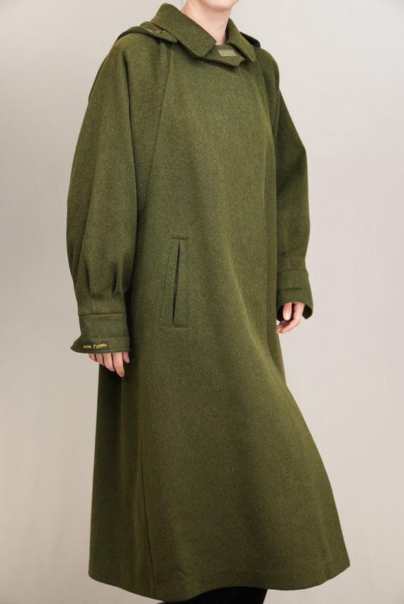 Forest Green Loden Coat by Dolomiten | With Removable Hood