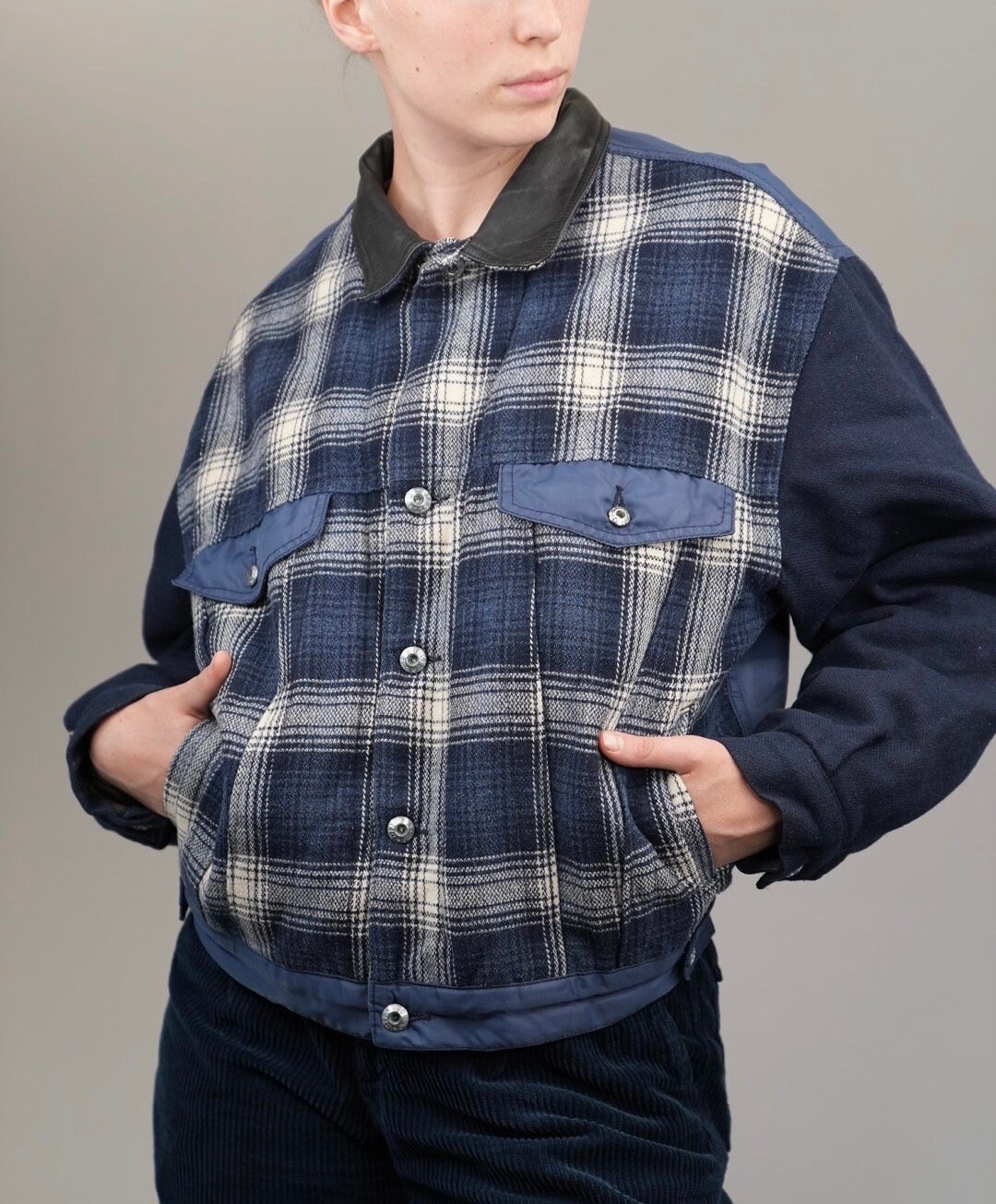 DIESEL 90s Bomber Jacket in Plaid Wool and Nylon | Diesel DIESEL 90s Bomber Jacket in Plaid Wool and Nylon | Diesel