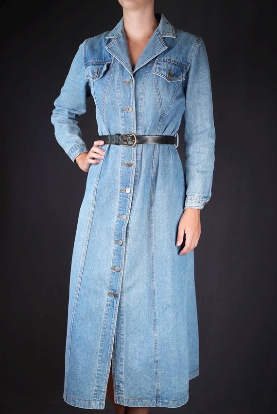 knee length dresses for ladies Strappy Denim Midi Dress | Dresses & Jumpsuits
