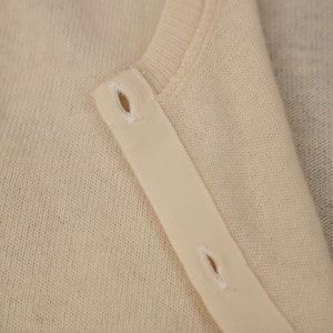 Benetton Soft Merino Wool Cardigan in Cream White Made in Italy image 10