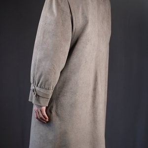 Micro Suede Coat with Alpaca Wool Lining Vintage, Made in West-Germany image 6