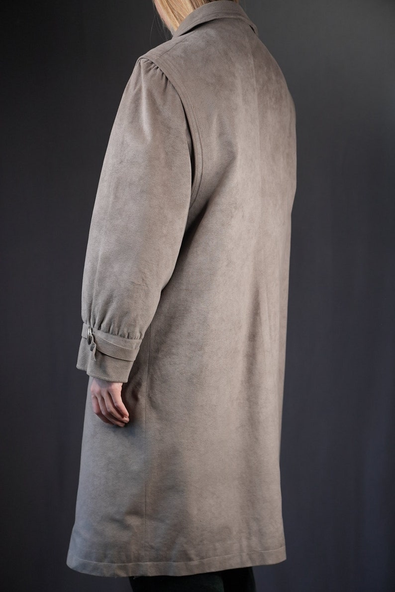 Micro Suede Coat with Alpaca Wool Lining Vintage, Made in West-Germany image 6