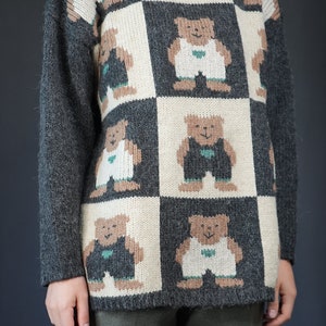 Teddy Bear Vintage Wool Sweater image 4