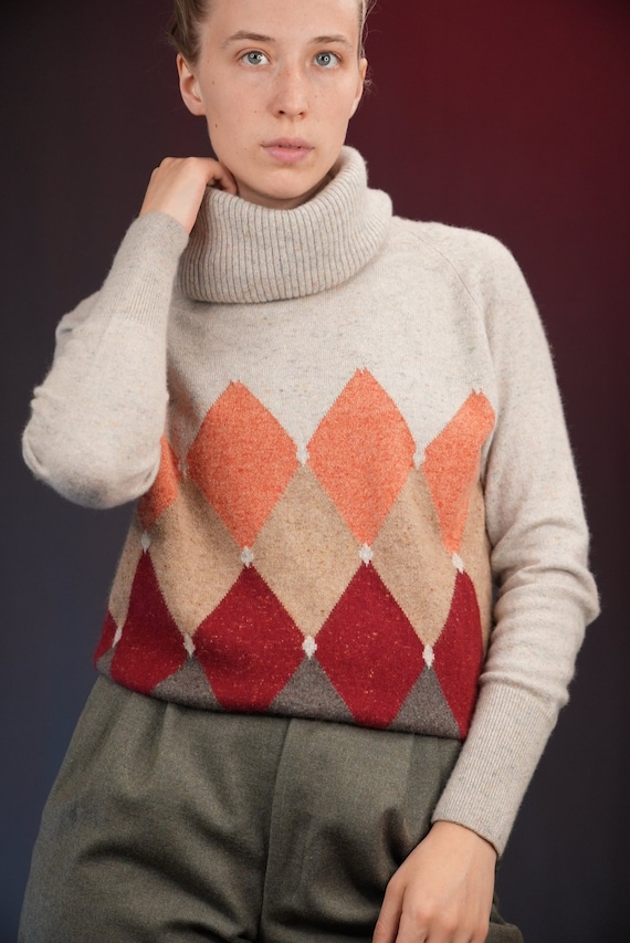 トップス 80s Ballantyne Pure Cashmere V 42 Vintage Ballantyne Sweater - Etsy