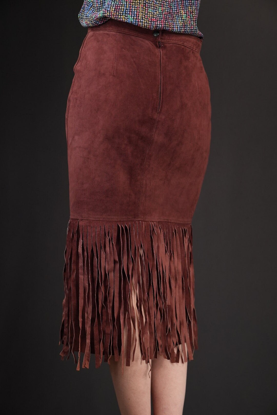 ヴィンテージ ウェスタン フリンジ スウェード スエード スカート