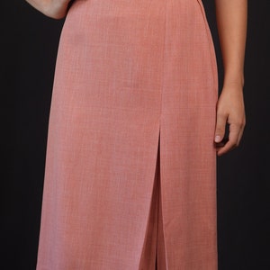 Peach colored Vintage Pencil Skirt 90s image 6