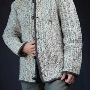 Cozy Knitted Wool Cardigan Traditional Trachten Jacket Austrian Vintage Made in Austria 100% Wool image 4