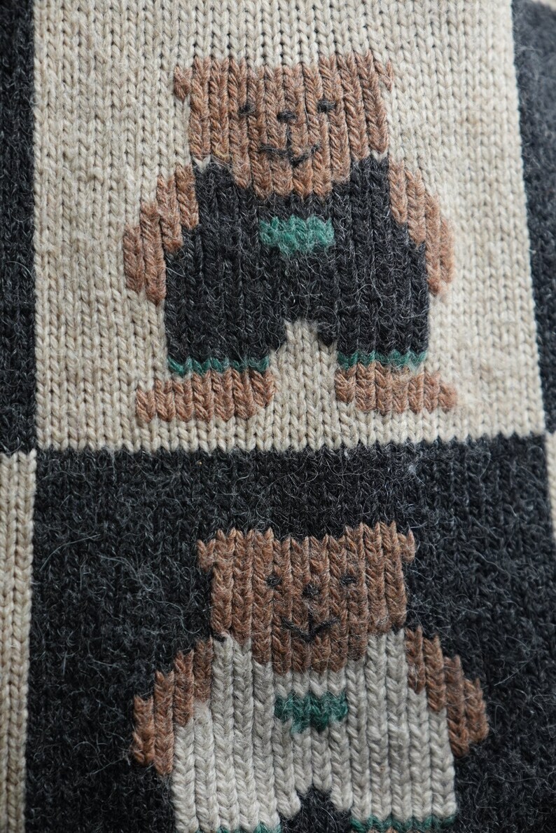 Teddy Bear Vintage Wool Sweater image 6