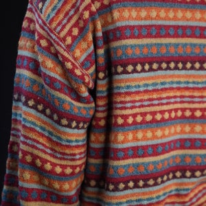 Missoni Vintage Wool Sweater with Colorful Pattern 10% Alpaca Made in Italy image 4
