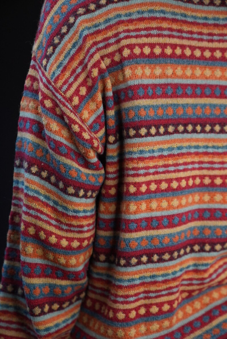 Missoni Vintage Wool Sweater with Colorful Pattern 10% Alpaca Made in Italy image 4