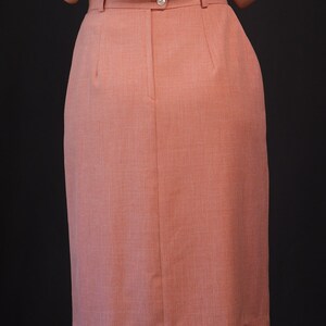 Peach colored Vintage Pencil Skirt 90s image 3