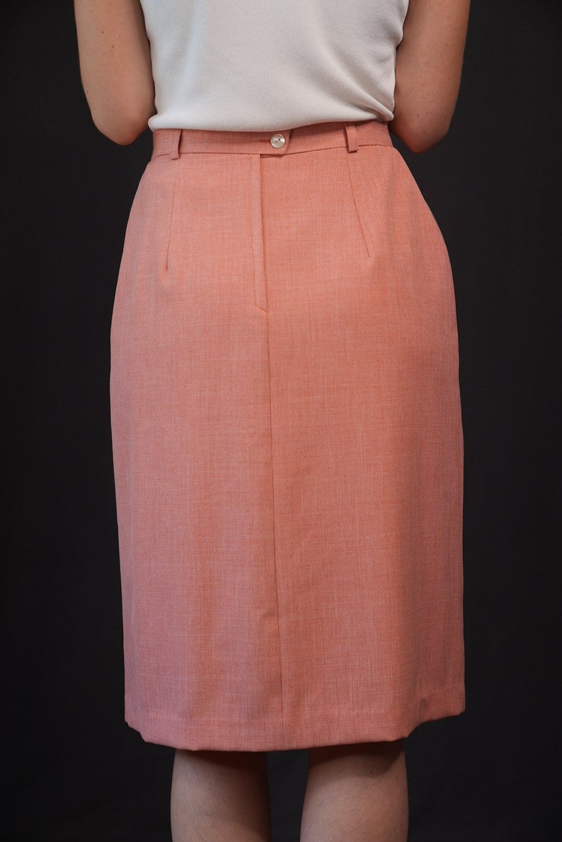 Peach colored Vintage Pencil Skirt 90s image 3