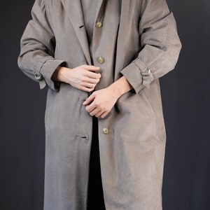 Micro Suede Coat with Alpaca Wool Lining Vintage, Made in West-Germany image 3