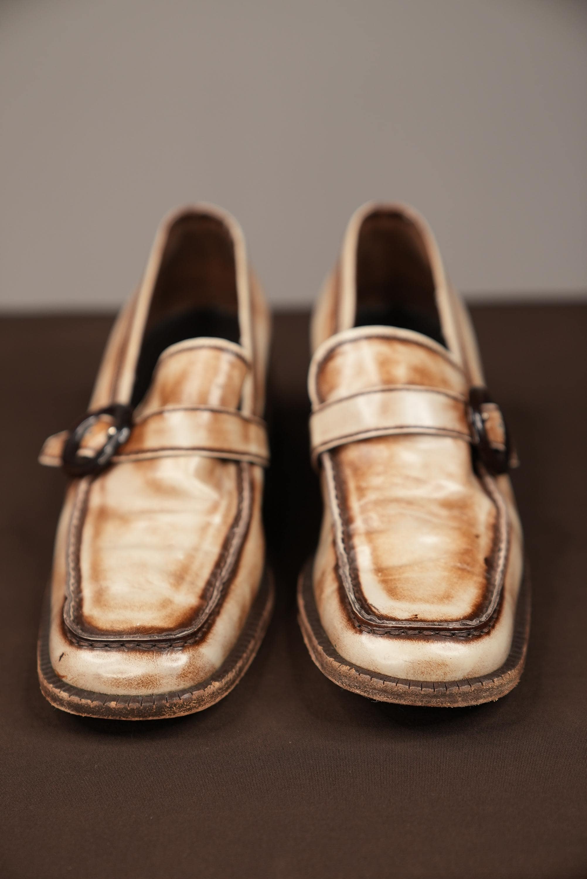 PRADA Vintage Leather Loafers Women display picture 1