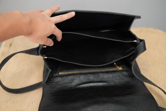 Italian Snake-embossed Leather Patchwork Bag | 80… - image 10