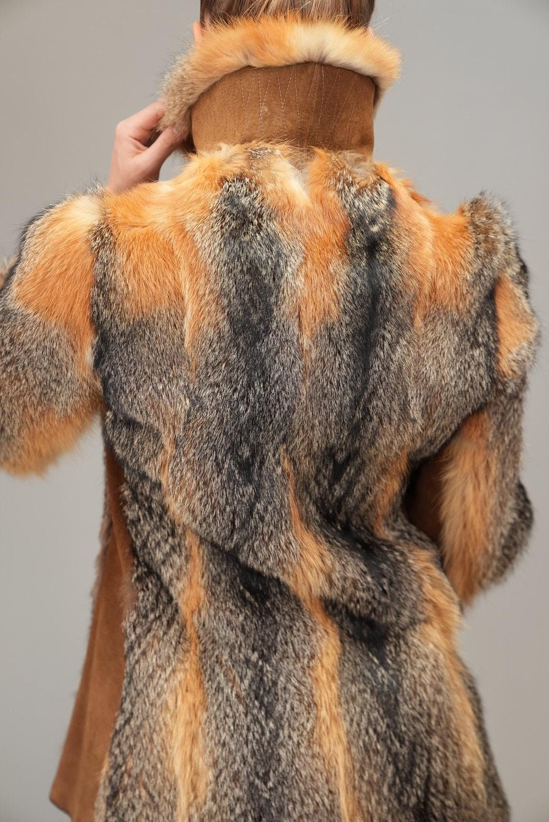 ジャケット・アウター 00s lamb oil leather coyote fur jacket 00s lamb oil leather coyote fur jacket