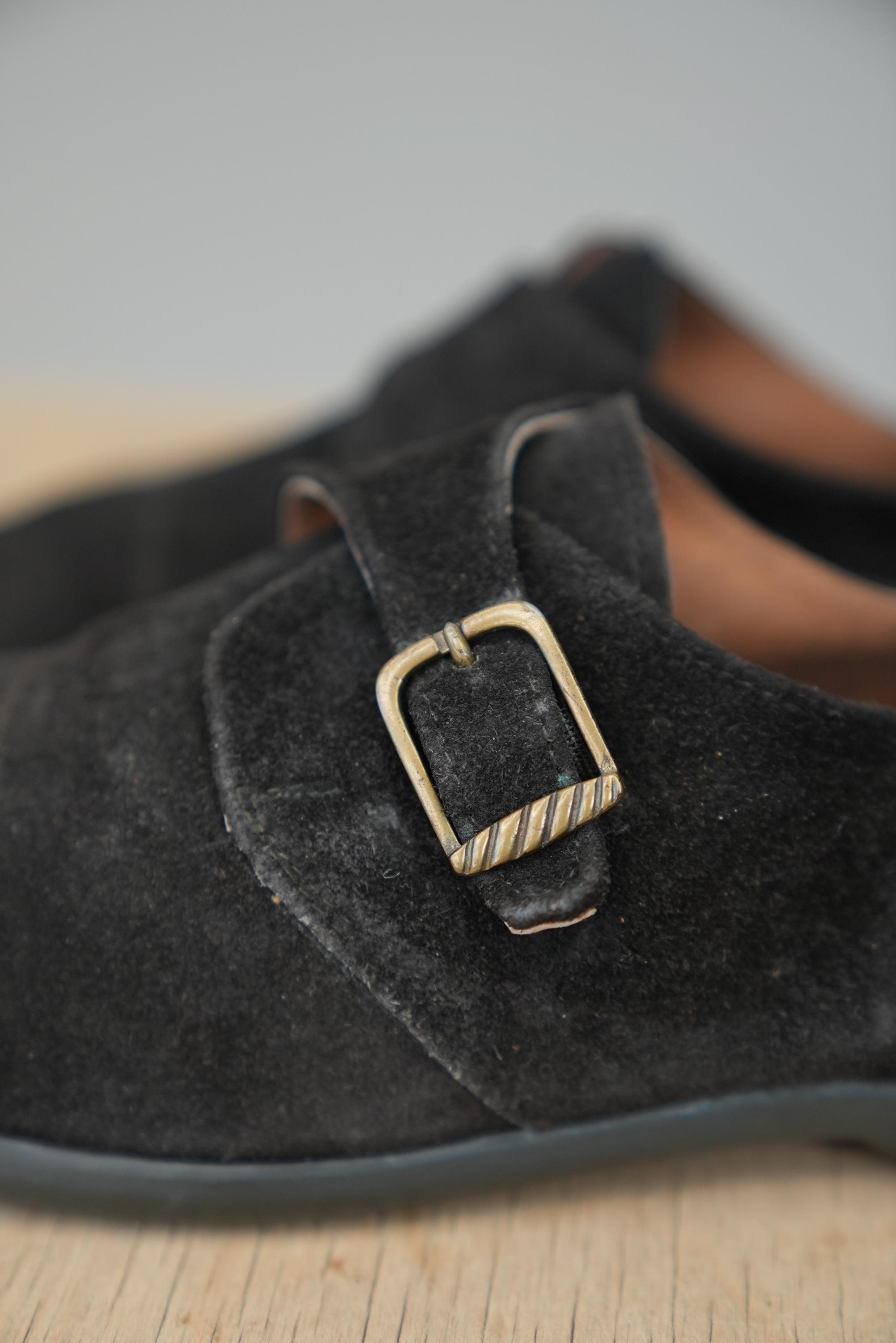 Vintage men’s Urbano Made in Italy Suede Monk Strap Leather Shoes. 

Size 8 O main image 3