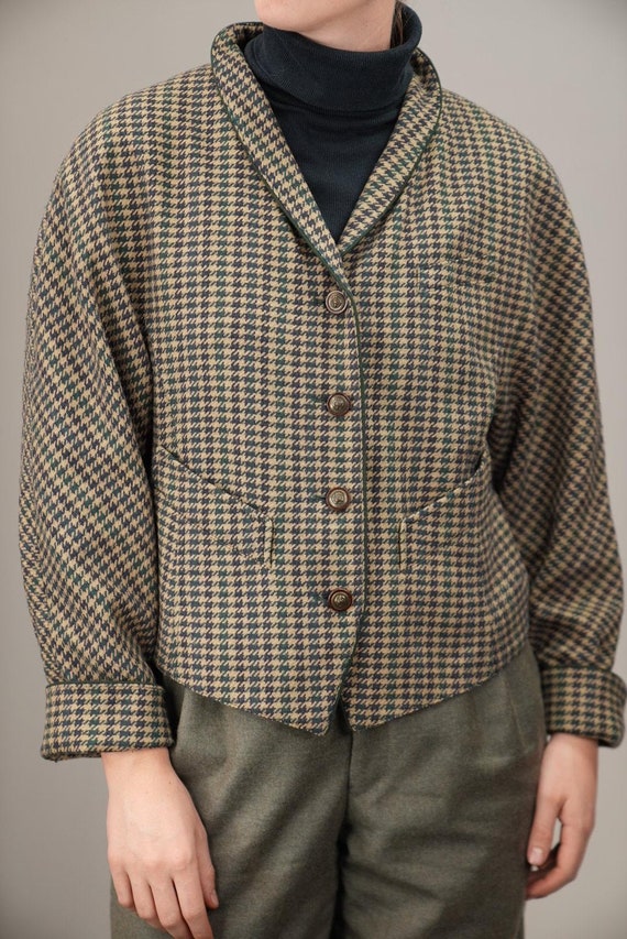 Lodenfrey, Lodenfrey Vintage Houndstooth Blazer | Size M | Traditional Bavarian Clothing | Original Lodenfrey, Made in Germany