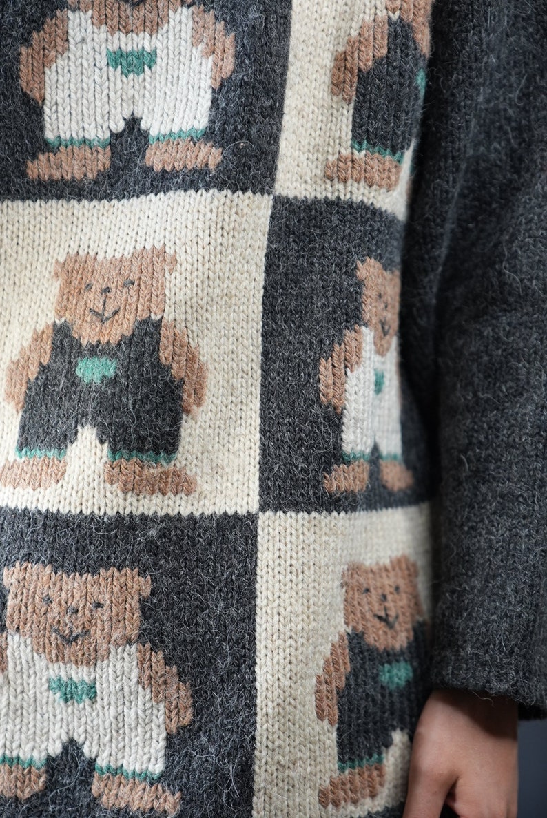 Teddy Bear Vintage Wool Sweater image 7