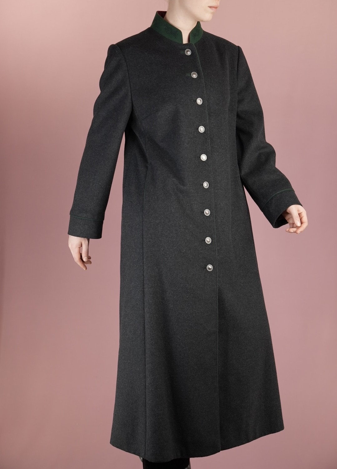H. Moser Salzburg Long Vintage Wool Coat Women's | Loden-style