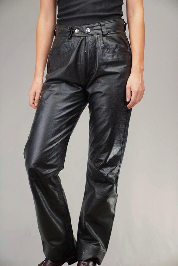 Smooth Vintage Leather Pants in Black | Leather Pants