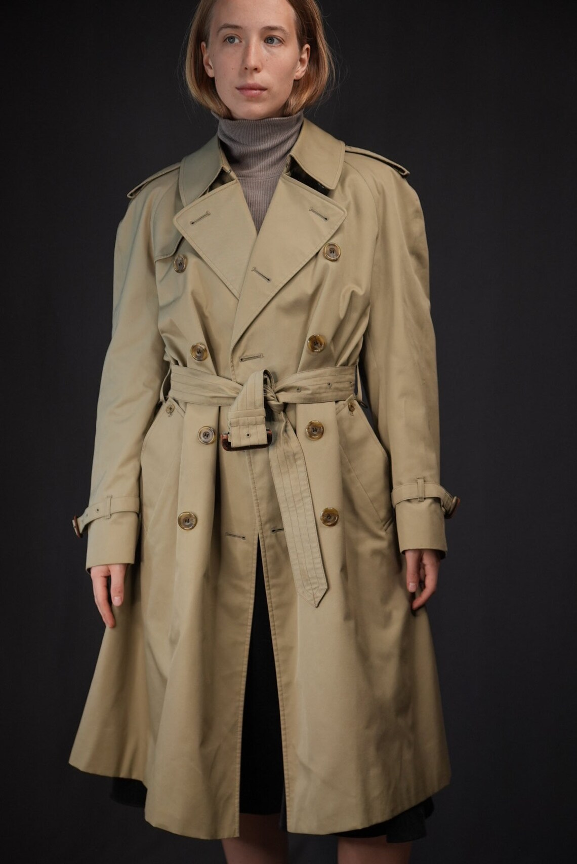 Aquascutum Highend Classic Trenchcoat Vintage Trenchcoat Etsy