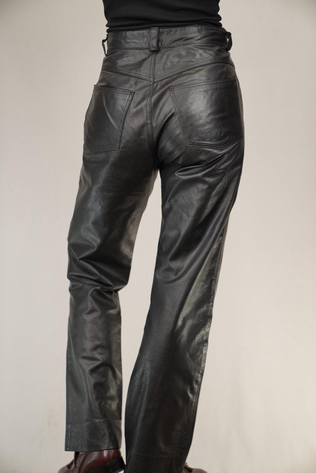 Smooth Vintage Leather Pants in Black | Leather Pants Women's