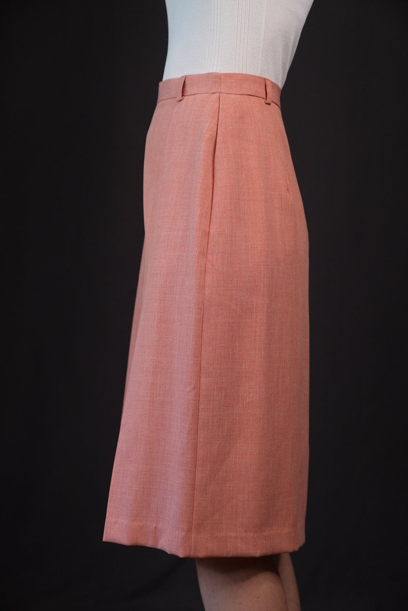 Peach colored Vintage Pencil Skirt 90s image 5
