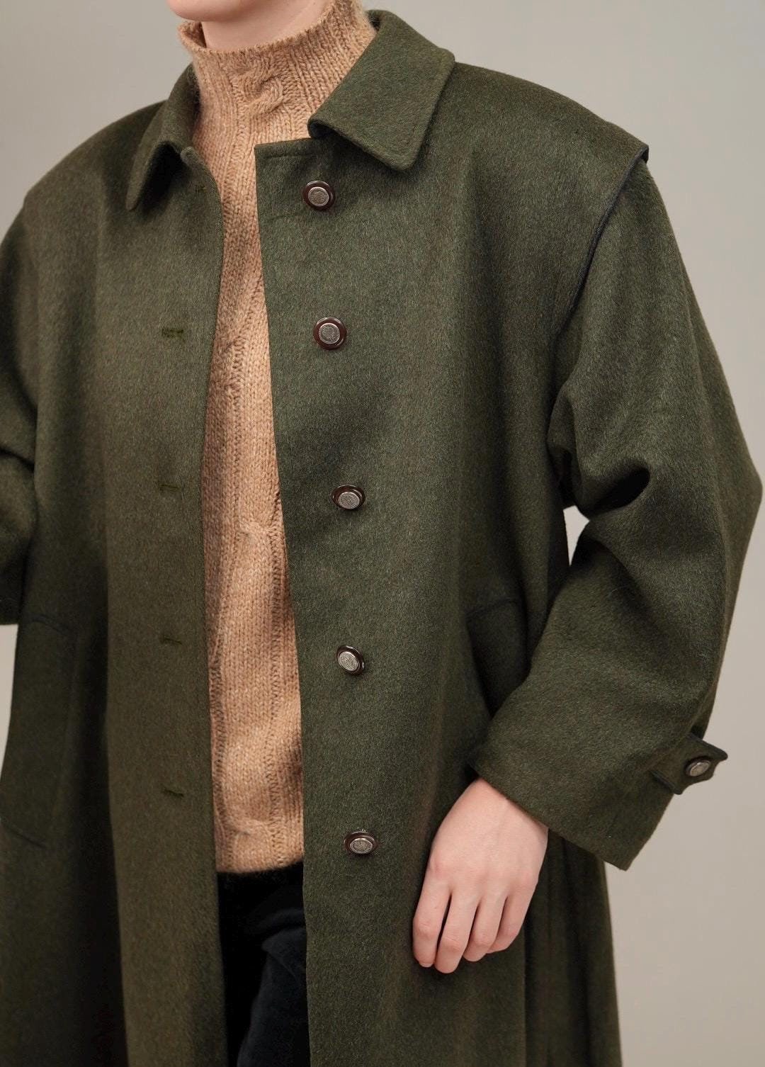 ジャケット・アウター 80~90's STEINBOCK Loden Coat Steinbock 90s Green Loden Coat Men, Vintage Wool Coat Men