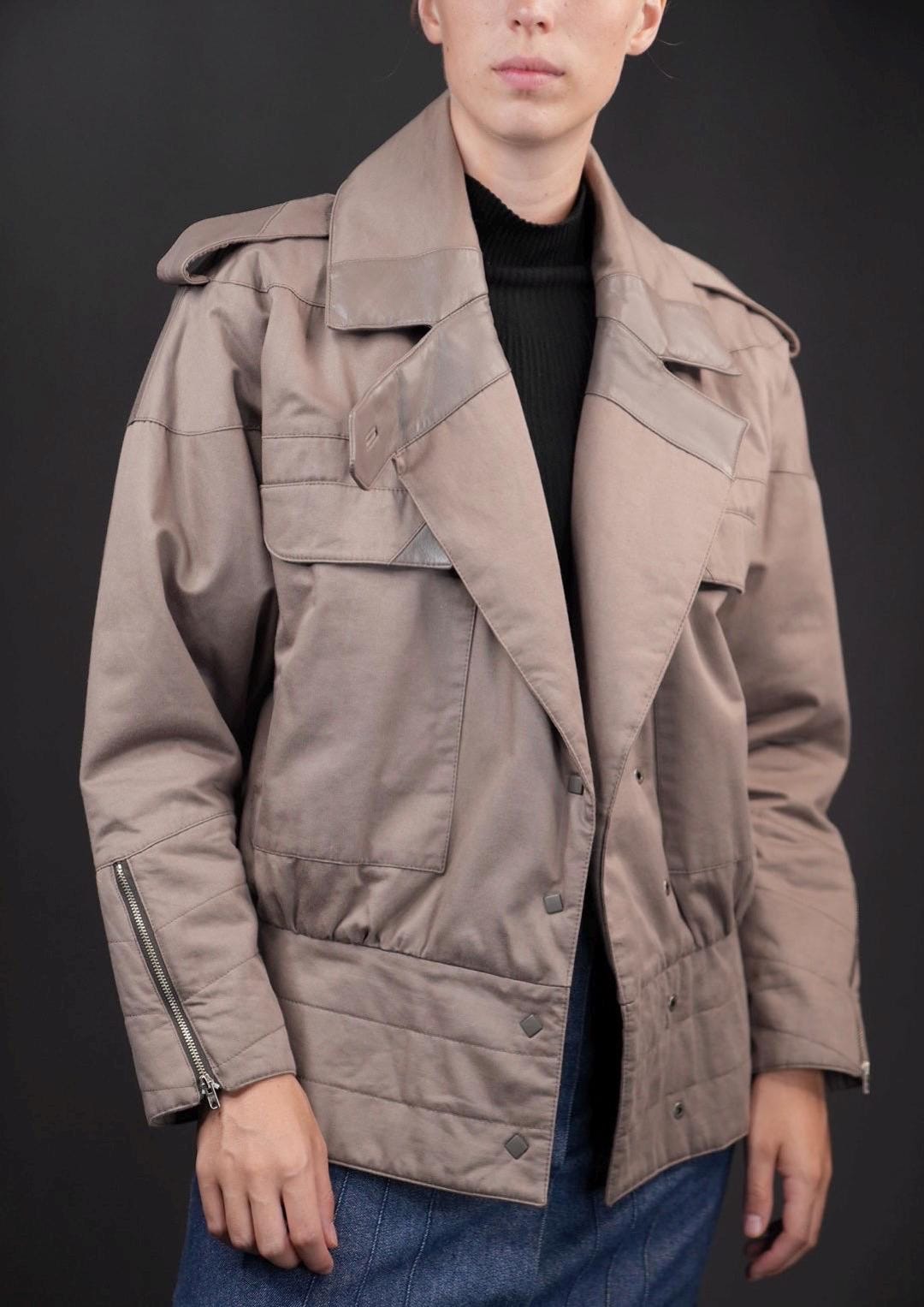 Vintage Security Bomber Jacke Grau L 801 main image 0