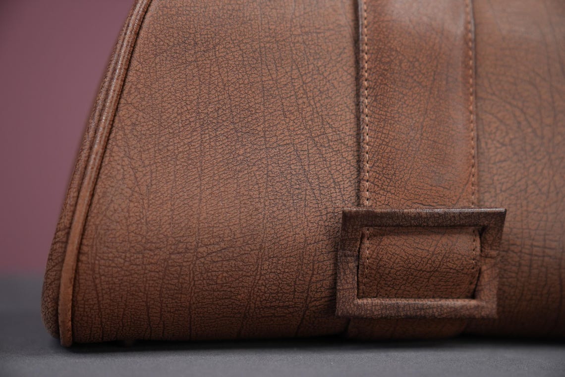Mid-century Leather Handbag in Toffee Brown | Women's Vintage Handbag 1960s | Desiree Bag, photo 3 sur 5