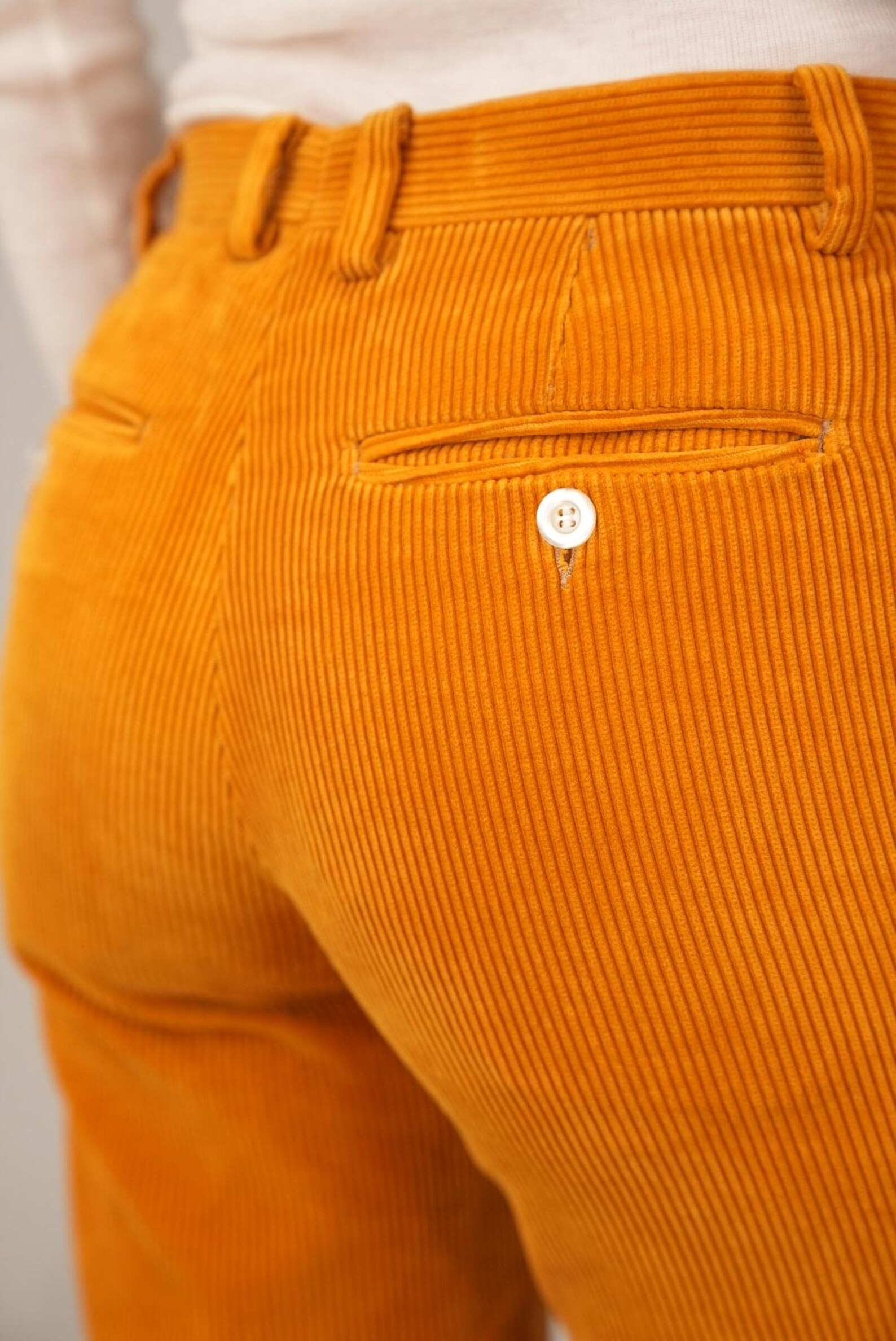 Pomelos Corduroy Trousers - Dull Gold