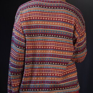 Missoni Vintage Wool Sweater with Colorful Pattern 10% Alpaca Made in Italy image 3