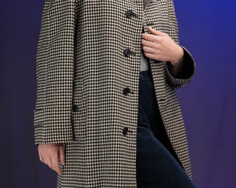Burberrys Invertible Vintage Trench-coat With Houndstooth Pattern