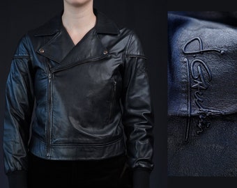 ジャケット・アウター JEAN PAUL GAULTIER sheep leather jacket JEAN PAUL GAULTIER Femme Size M Black Leather Sheep Skin