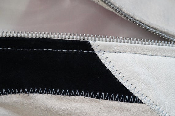 Patchwork Leather Jacket Vintage | Women's Leathe… - image 9
