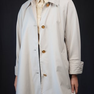 Cream-colored light weight Overcoat Vintage 70s Made in Italy image 2
