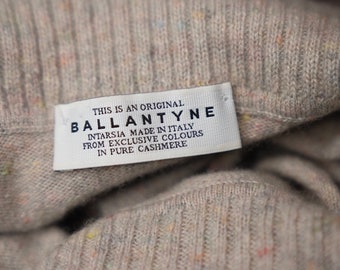 Ballantyne Cashmere Sweater With Maxi Turtle-neck and Argyle