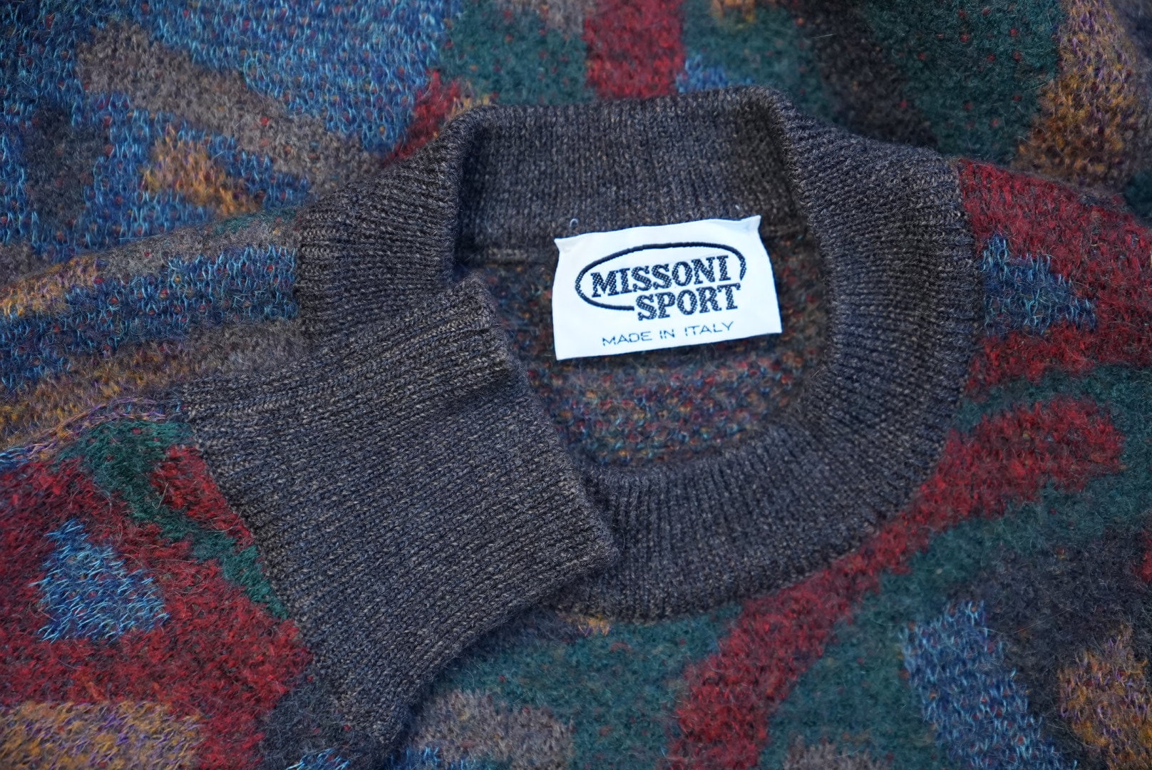 Missoni Vintage Sweater With Colorful Abstract Pattern 90s / Made